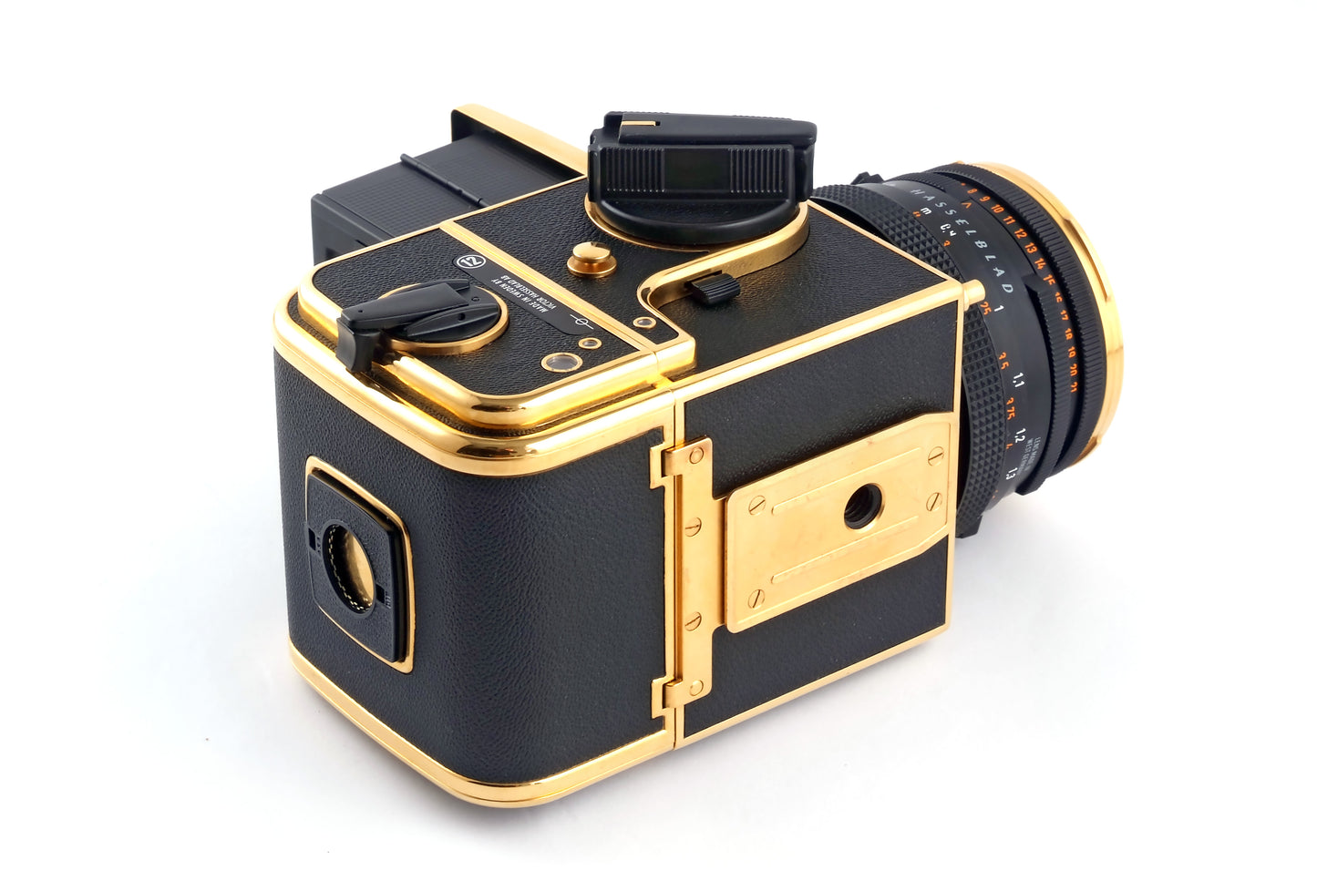 Hasselblad 500 Gold  + 80mm 2.8 cf gold + a12 cassette gold